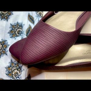 Dark-Red Christian Siriano Flats